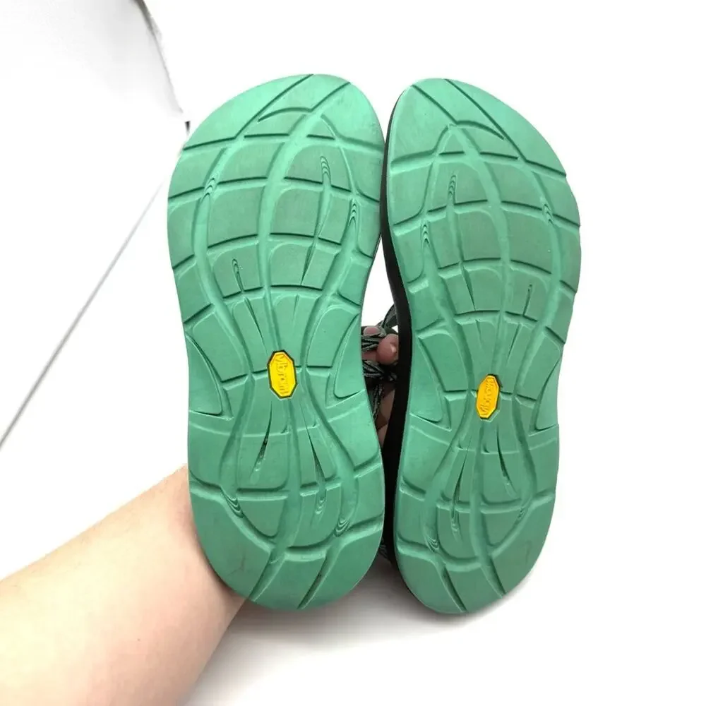 Chaco Z/2 Sandal Strappy Blue Green Diamond Zigzag Pattern Hiking Outdoor Active
